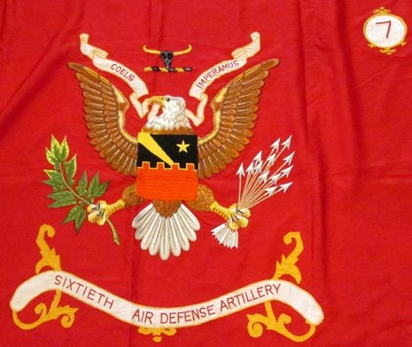  US Cold War Era, 60th Air Defense Artillery Regiment Battalion Color, 3x4'  Depot Tag — image 3