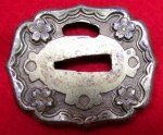 Japanese WWII Era Sword Tsuba, Gilded Brass