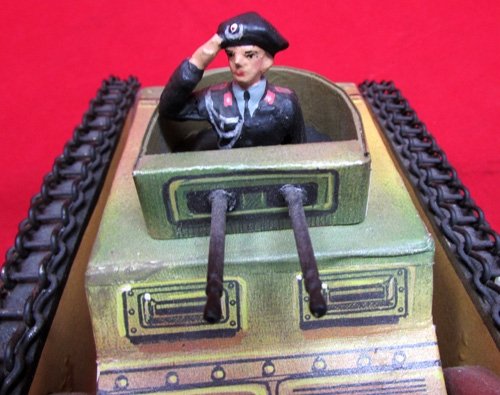  German Toy Panzer & Crewman — image 3