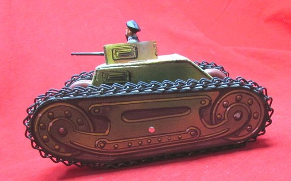  German Toy Panzer & Crewman — image 4