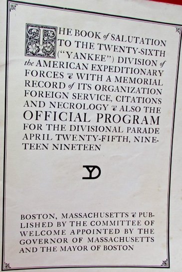  US WWI, Welcome Home Yankee Division, 26th Official Programme — image 3