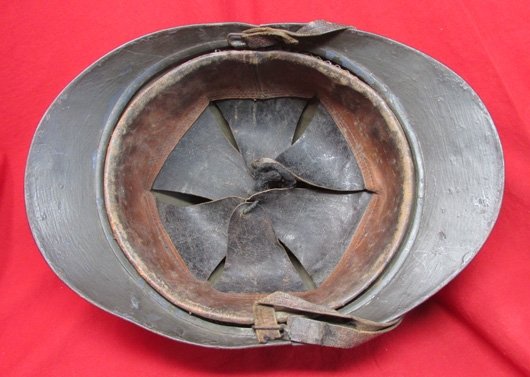 French WWI Adrian Pattern Artillery Helmet, Complete — image 6