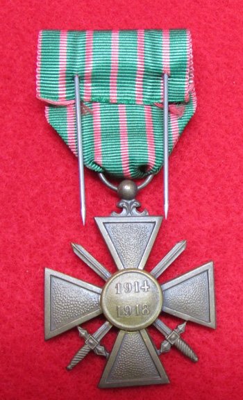 French WWI, Croix de Guerre, 1914-1918 Reverse, Original Box — image 4