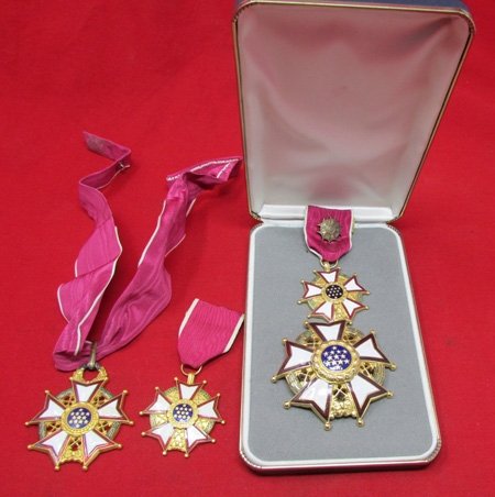 US Post WWII, Legion of Merit Medal Grouping, 4 Medals, 1 Case — image 2