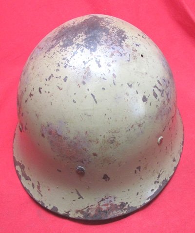 Japanese WWII Military Type 90 Steel Helmet Shell, Thai Reissue — image 3