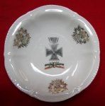 German WWI Ceramic Wall Plate, Iron Cross, 5 Inch