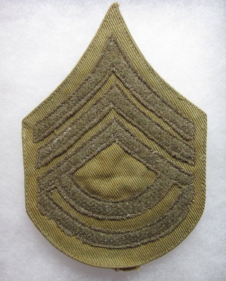 US WWI Army Battalion Sergeant Major Chevron, Cotton — image 2