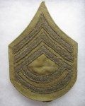 US WWI Army Battalion Sergeant Major Chevron, Cotton
