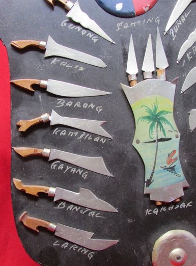 Filipino WWII-Vietnam Era Souvenir, Weapons of Moroland Philippines Wall Plaque — image 4