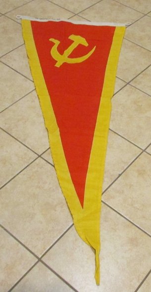 Soviet Cold War Era Wool Pennant, Measures 62 Inches — image 5