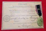 German WWII Kyffhauserbund Veteran Medal & Document