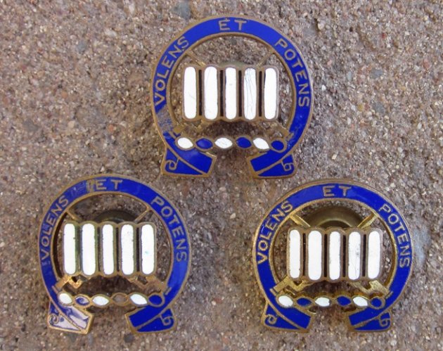 US WWII Era Distinctive Unit Insignia, Screwback, 7th Infantry Regiment, Lot of 3 — image 2