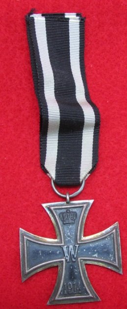 German WWI Iron Cross 2nd Class & Ribbon,Carl Dillenius, 935 Silver — image 2