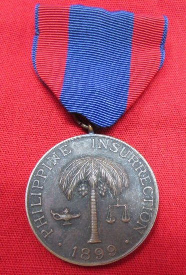 US Pre WWI, 1899 Philippine Insurrection Medal, No.5899, Identified — image 2