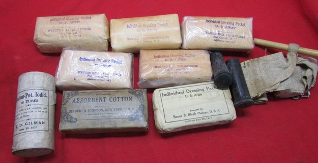 US WWI Era Army Medical Bandage & Tourniquet Lot, 11 Pieces — image 2