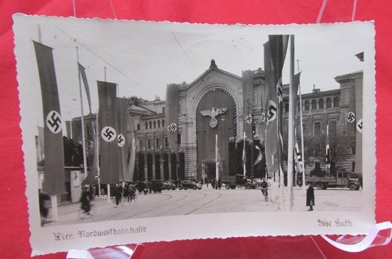 German WWII Photo Postcard, Vienna, Hitler's Birthday 1938 — image 2