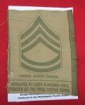 US 1920's Experimental Kirsner Patent Woven Army Chevron, Technical Sergeant