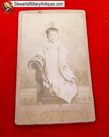 Japanese CDV Boy in Kimono — image 2