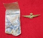 Italian WWII Pilots Wings, Maker Marked Reverse with Original Envelope