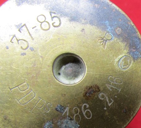 French WWI M1916 37 mm  Shell Casing, Trench Art, Kimball Collection — image 5