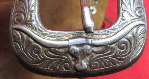 US 1950's Colt 1860 Army Toy Pistol &  Leather Holster, Hubley Mfg. — image 5