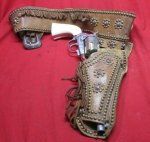 US 1950's Colt 1860 Army Toy Pistol & Leather Holster, …
