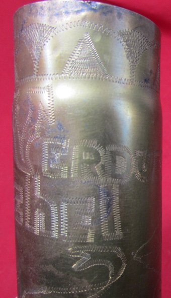 French WWI M1916 37 mm  Shell Casing, Trench Art, Kimball Collection — image 5
