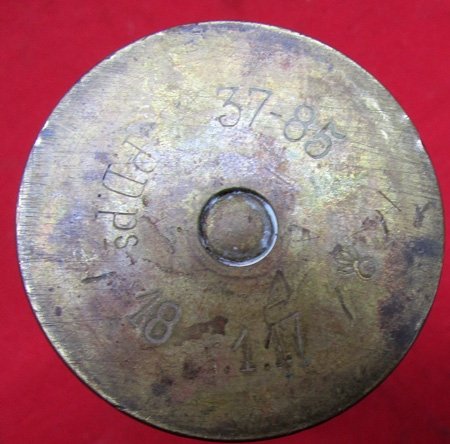 French WWI M1916 37 mm  Shell Casing, Trench Art, Kimball Collection — image 7