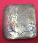French WWI Brass Enlisted Service Buckle, Souvenir 1914, Jane A. …