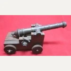 Toy Cannon, Naval Carriage, Steel Barrel, Mid-20th Century