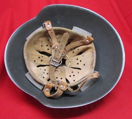 East German, Cold War Era M56 Steel Helmet, Complete, Size 56 — image 3