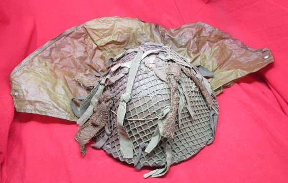 Canadian WWII Tommy Helmet, 1942 Camouflage Cover, Net & Scrim — image 2
