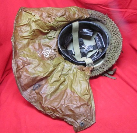 Canadian WWII Tommy Helmet, 1942 Camouflage Cover, Net & Scrim — image 6