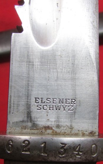 Swiss M1914 Pioneer Bayonet and Scabbard, Sawback, Elsener-Schwyz — image 4