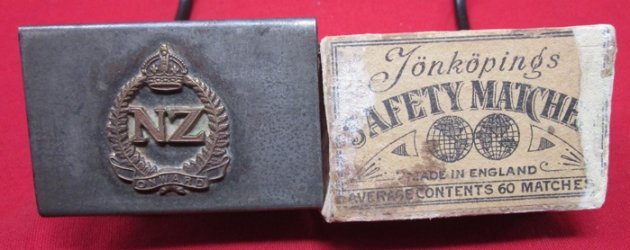 New Zealand WWI, Trench Art Match Safe & Match Box — image 4