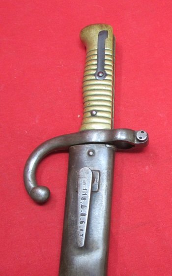 German, Franco-Prussian War Reissue French 1866 Pattern Chassepot Bayonet, — image 2