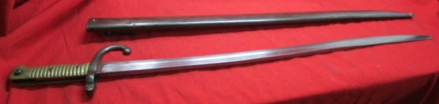 German, Franco-Prussian War Reissue French 1866 Pattern Chassepot Bayonet, — image 6