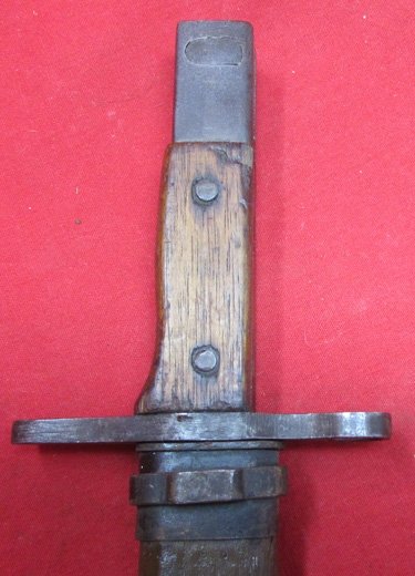 Japanese WWII Late Type 30 Bayonet, Wooden Scabbard, Toyoda Mfg. — image 2