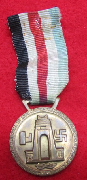 Italian-German WWII Africa Campaign Medal & Ribbon — image 3
