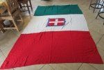 Italian WWII Eral National Flag, About 5'x17'