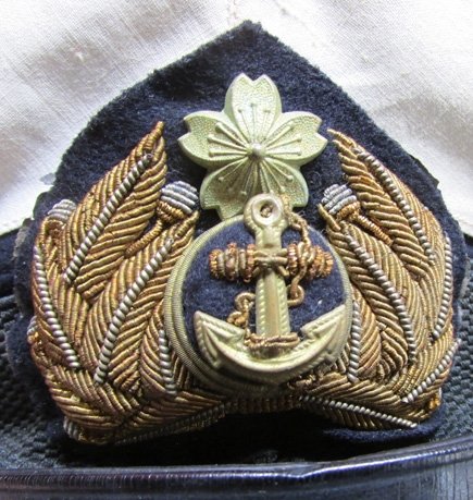 Japanese WWII Navy Officers White-Top Visor Hat — image 3