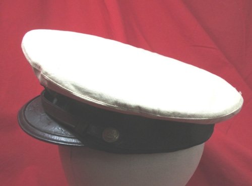 Japanese WWII Navy Officers White-Top Visor Hat — image 4