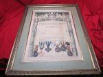 Italian WWI Framed Document & 7 Medal Grouping