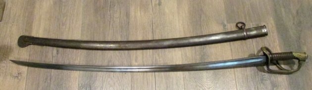 French M1883 Cavalry Officers Sword & Scabbard, Klingenthal Mfg. — image 6