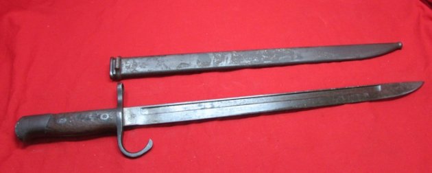 Japanese Pre-WWII Type 30 Bayonet & Scabbard, Tokyo Arsenal, Numbered Tang — image 4