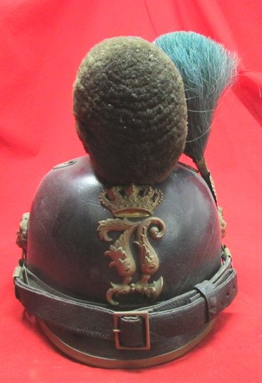 German Imperial Era, Royal Bavarian Army M1868 NCO Jager Raupenhelm — image 2