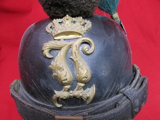 German Imperial Era, Royal Bavarian Army M1868 NCO Jager Raupenhelm — image 3