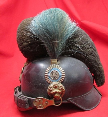 German Imperial Era, Royal Bavarian Army M1868 NCO Jager Raupenhelm — image 4