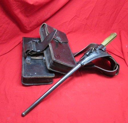 French WWII-Post WWII Lebel Bayonet, Pouch and Belt Rig — image 3