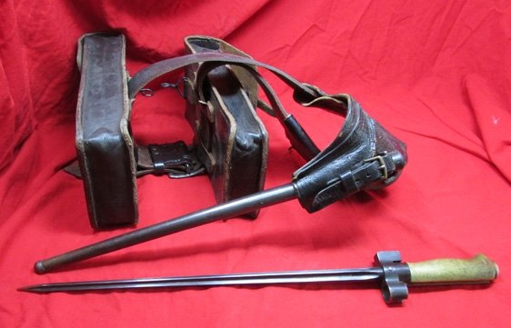 French WWII-Post WWII Lebel Bayonet, Pouch and Belt Rig — image 5